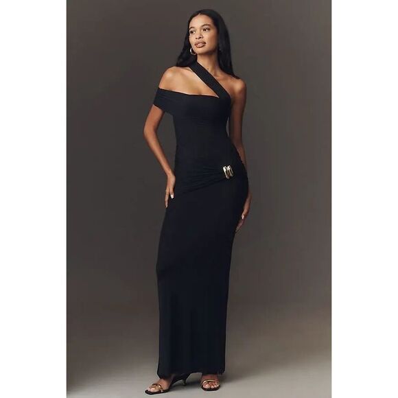 Studio Dresses & Skirts - STUDIO LEXI Veda One-Shoulder Column Maxi Dress size S NWT